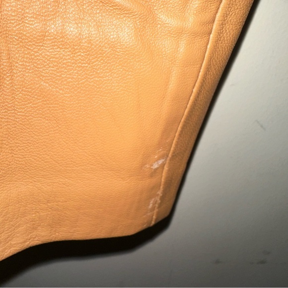 Vintage B & J Women's Size 6 Leather Pants Tapered Flat Front Back Zipper Y2K - Picture 3 of 8